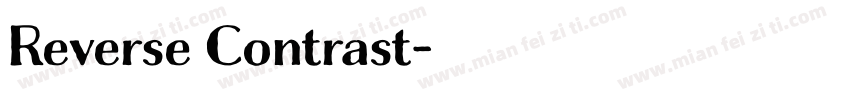 Reverse Contrast字体转换
